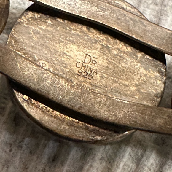 Vintage Jay King DTR Turquoise Stone Sterling Silver Desert Rose Cuff Bracelet - Picture 4 of 16